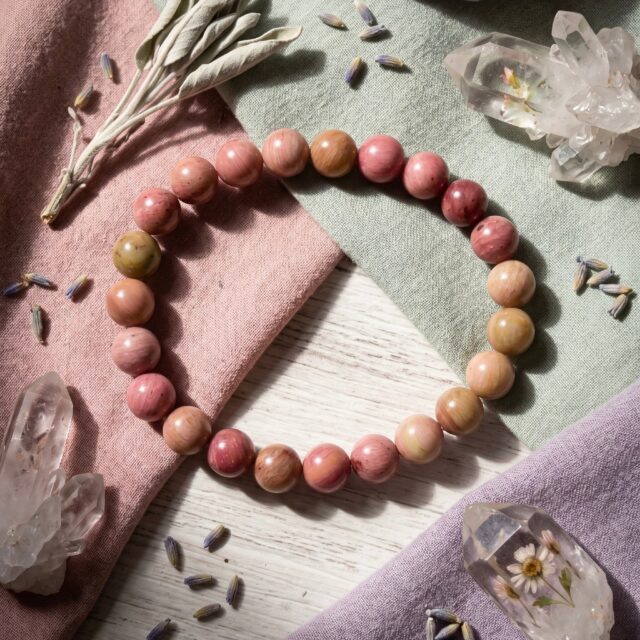 Rhodochrosite Bracelet – Crystal for Compassion & Emotional Healing