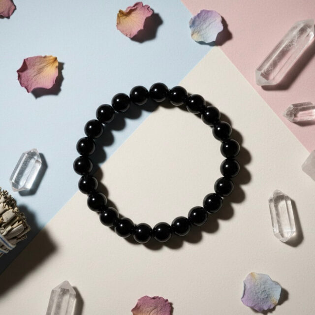 Black Tourmaline Bracelet – Crystal for Protection & Grounding